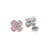 Brincos Rosa Coração