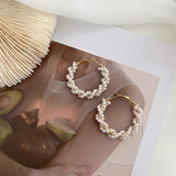 Pearl Hoop Earrings | Classic & Modern