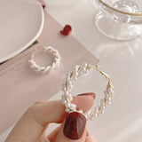 Pearl Hoop Earrings | Classic & Modern