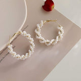 Pearl Hoop Earrings | Classic & Modern