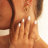 24mm GLOSSY HOOPS Medium Earrings