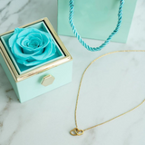 ENGRAVED NECKLACE WITH ETERNAL ROSE BOX