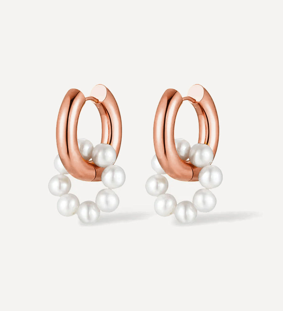 Pearl Hoop Earrings