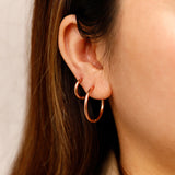 24mm SLIM HOOP MEDIUM EARRINGS