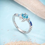 Sapphire Turtle Ring | Protection & Sophistication