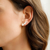 Trio Pearl Earrings