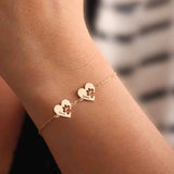 Pulseira em Pata e Coração Personalizada com Nome