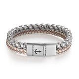 Joleen Multistrand Steel & Sailing Rope Bracelet for Sandy Beaches