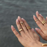 Anel Avikar Midi (Banhado a Ouro)