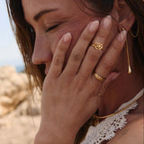 Anel Subha Midi (Banhado a Ouro)