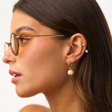 Statement Pearl Hoop Earrings