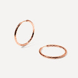 35MM TEXTURED HOOPS LARGE EARRINGS