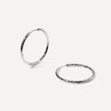 35MM TEXTURED HOOPS LARGE EARRINGS