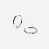 25MM TEXTURED MEDIUM HOOP EARRINGS