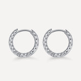16mm TEXTURED SMALL HOOP EARRINGS