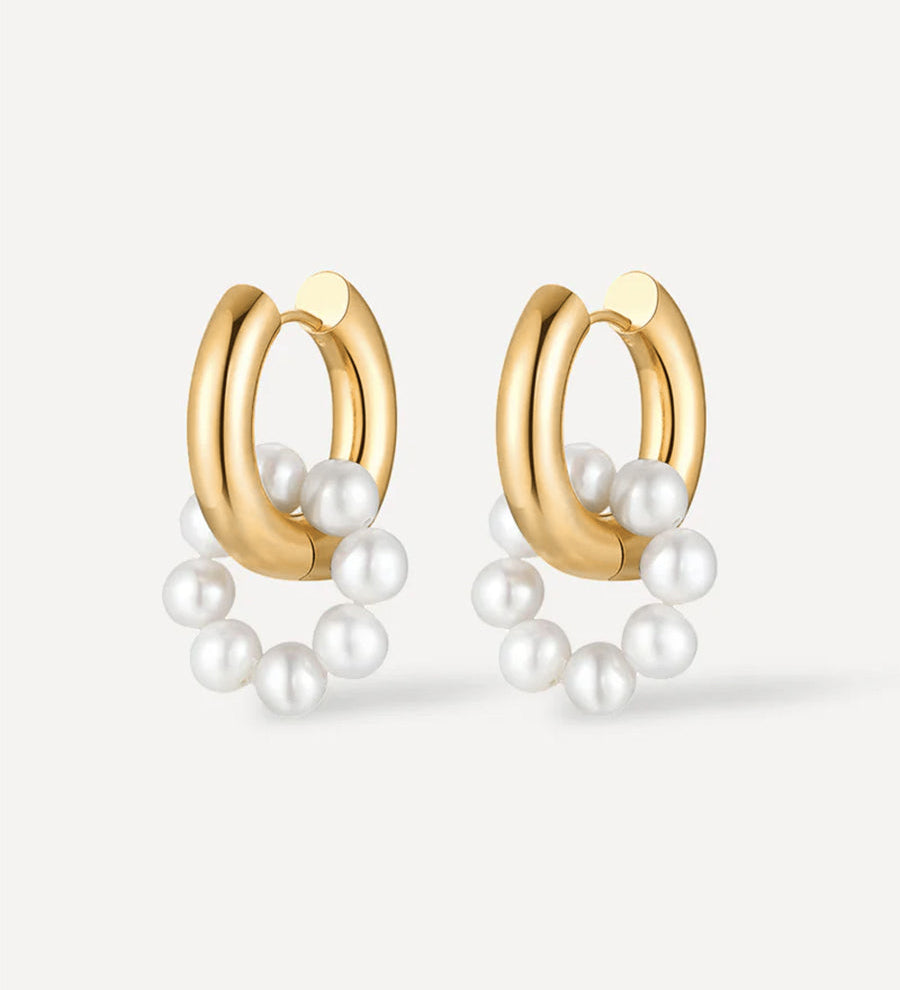 Pearl Hoop Earrings