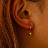 Solemn Heart Earrings
