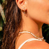 Ocean Drop Pearl Earrings