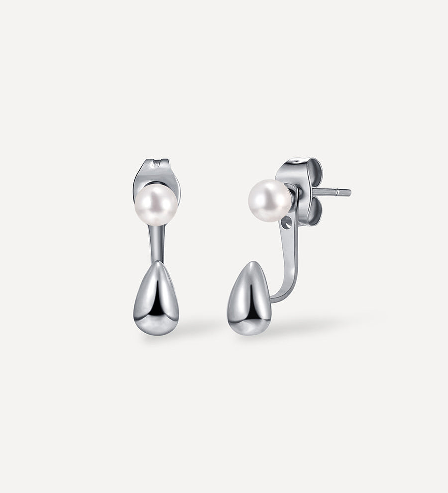 Ocean Drop Pearl Earrings