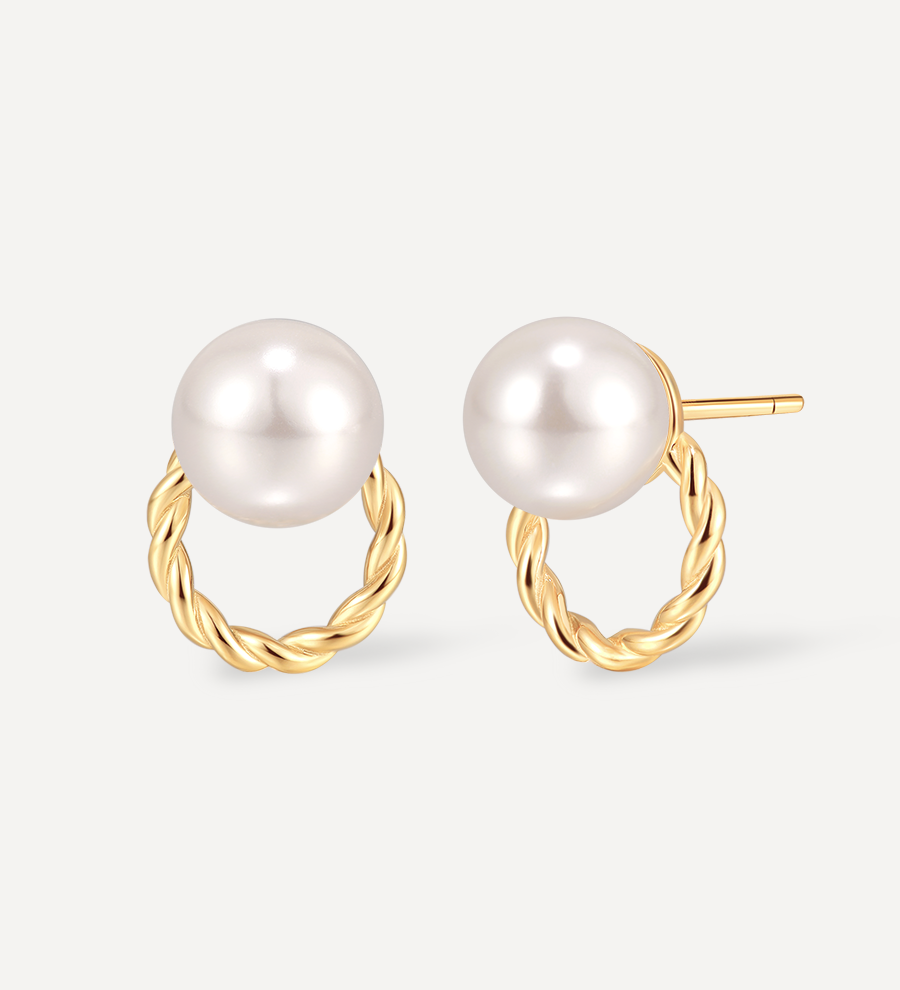 Vintage Wreath Pearl Earrings
