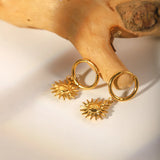 Brincos Sol de Mayo (Banhado a Ouro 18K)