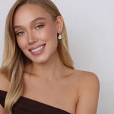 Brincos Prateados Blush Branco
