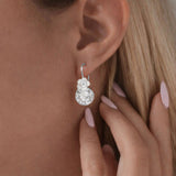 Brincos Prateados Blush Branco
