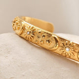 Pulseira Celeste Sol e Lua com Cristais de Circónia (Banhado a Ouro 18K)