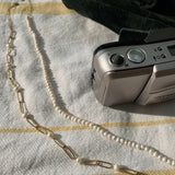 100% Real Freshwater Pearl - Necklace - Stainless Steel