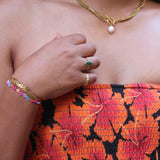 Three Pearls - Ring - Stainless Steel - Adjustable