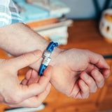 Pulseira Cabedal & Corda Náutica Tiefseetaucher
