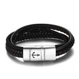 Pulseira Cabedal & Corda Náutica Rocky