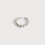 Three Pearls - Ring - Stainless Steel - Adjustable